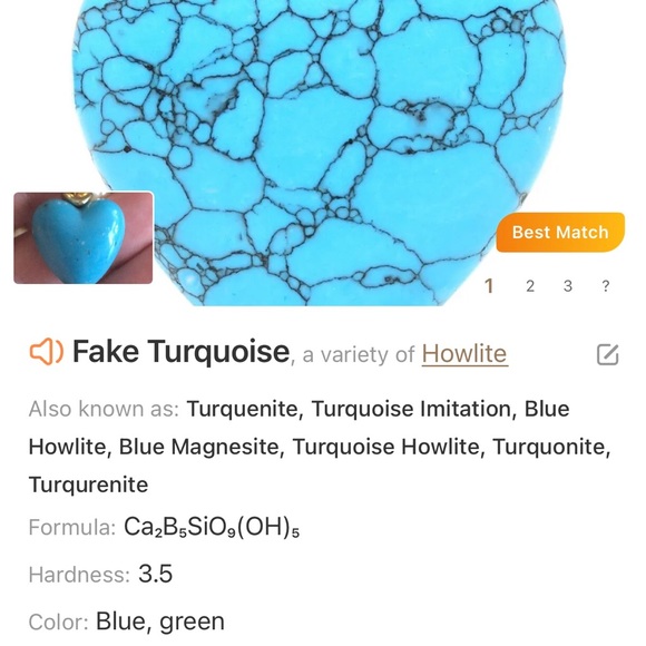 Handcrafted repurpose faux turquoise heart pendant Czech glass Pearl necklace - Picture 11 of 11